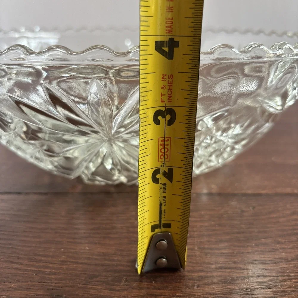 EAPC - Anchor Hocking - Star of David - Cut Glass Serving Bowl 10 1/2